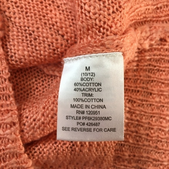 Pink Republic big girls light orange fringe trim pull over sweater - Picture 8 of 15